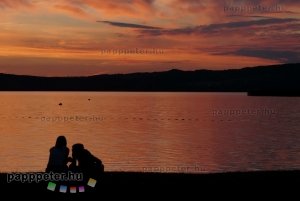 Velencei tó, vízpart, Rock & Roll, sátortábor, Gárdony, naplemente