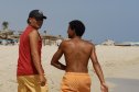 Tunézia, Djerba, tengerpart, víz, fürdés, tenger, barátok, strand, berberek