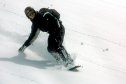 Svájc, Davos, mély hó, szűzhó, snowboard, ugratás, lesiklás