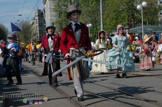 Svájc, Zürich, felvonulás, Sechseläute, rendezvényfotó