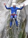 Boggera, canyoning, Svájc, ugrás, víz, bukósisak, úszás, élvezet