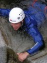 Boggera, canyoning, Svájc, ugrás, víz, bukósisak, úszás, élvezet