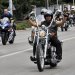 Harley, Davidson, motor, találkozó, felvonulás, bőr, tömeg
