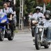 Harley, Davidson, motor, találkozó, felvonulás, bőr, tömeg
