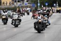 Harley, Davidson, motor, találkozó, felvonulás, bőr, tömeg