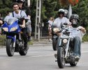 Harley, Davidson, motor, találkozó, felvonulás, bőr, tömeg