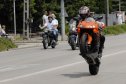 Harley, Davidson, motor, találkozó, felvonulás, bőr, tömeg