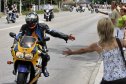 Harley, Davidson, motor, találkozó, felvonulás, bőr, tömeg