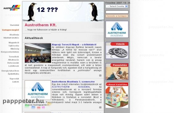 www.austrotherm.hu - Austrotherm Kft. honlapja. - weboldal, honlap, design, honlapkészítés, austrotherm.hu