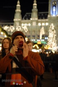 karamellás alma, bécsi városháza, Peti, vásár, karácsony, advent, Bécs